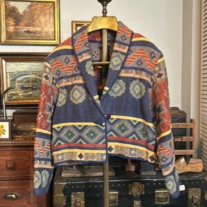 VINTAGE Southwest Bolero Tapestry Jacket